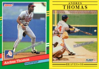 1991 Topps Baseball card #251 Mark Lemke Braves
