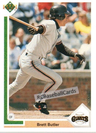  Baseball MLB 1991 Topps #325 Brett Butler VG Giants :  Collectibles & Fine Art